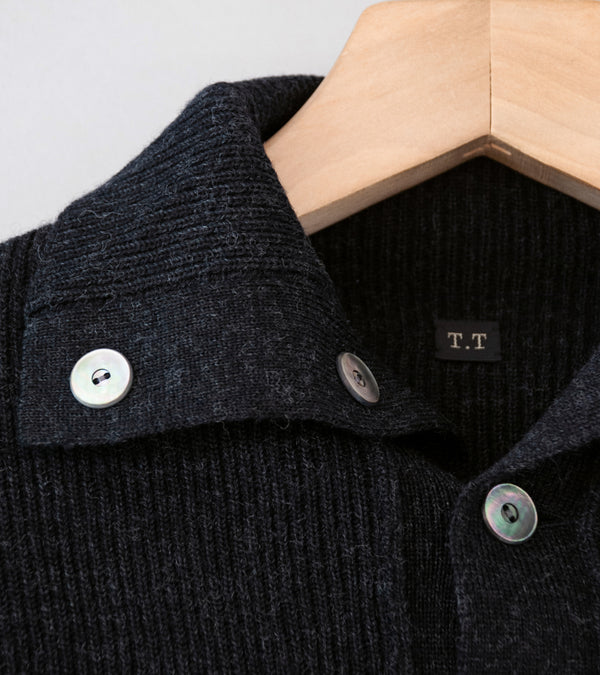 Taiga Takahashi 'Lot. 521 Turtleneck Cardigan' (Charcoal)