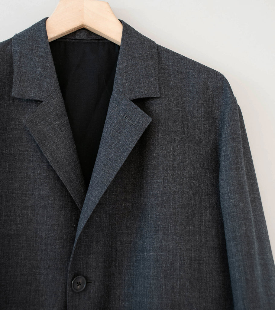 Margaret Howell 'Patch Pocket Blazer' (Charcoal Crisp Wool Plainweave ...