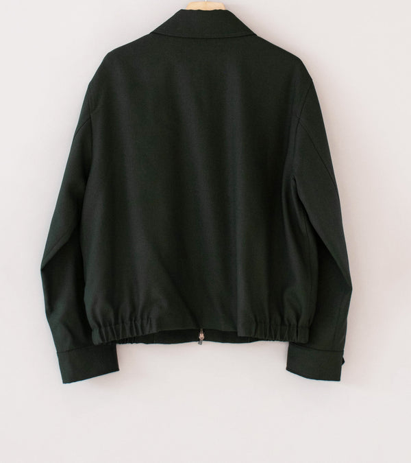 Margaret Howell 'Zip Through Bomber Jacket' (Pewter Double Twisted Wool)