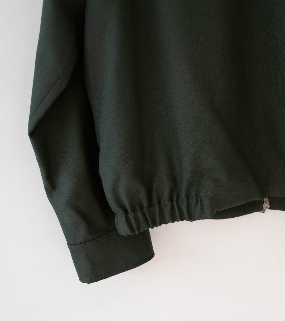 Margaret Howell 'Zip Through Bomber Jacket' (Pewter Double Twisted Wool)