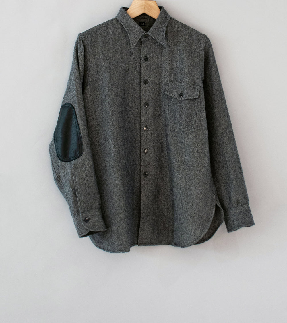 Taiga Takahashi 'Lot. 116 Long Point Collar Sports Shirt' (Charcoal)