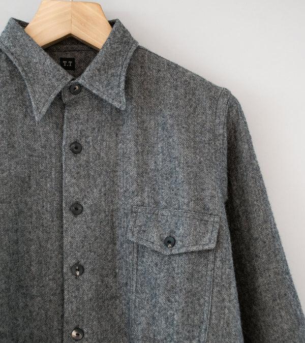 Taiga Takahashi 'Lot. 116 Long Point Collar Sports Shirt' (Charcoal)