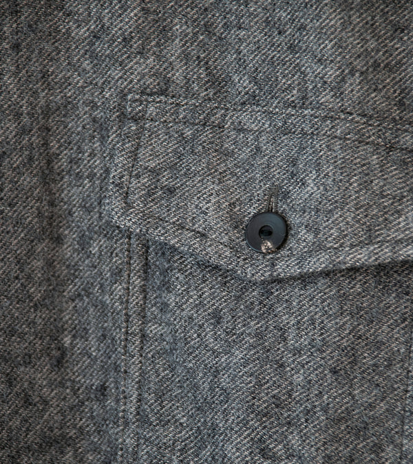 Taiga Takahashi 'Lot. 116 Long Point Collar Sports Shirt' (Charcoal)