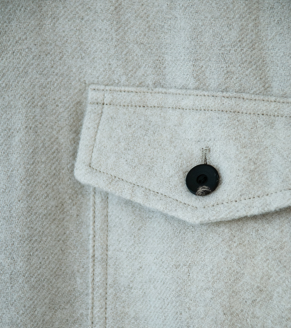 Taiga Takahashi 'Lot. 116 Long Point Collar Sports Shirt' (Ivory)