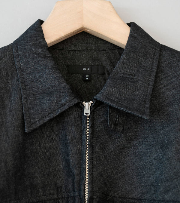 Lady White Co 'Joliet Zip Shirt' (Black Chambray)