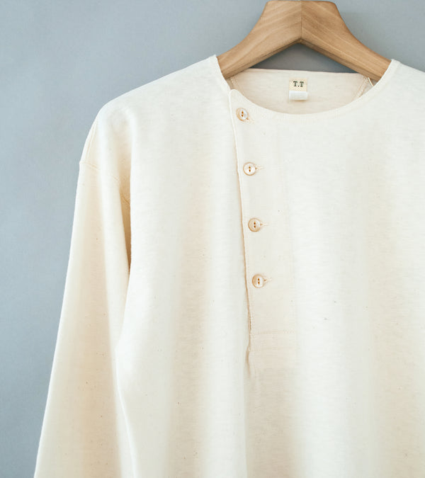 Taiga Takahashi 'Lot. 618 Side Henley Neck Shirt' (Ivory) – C'H'C'M'