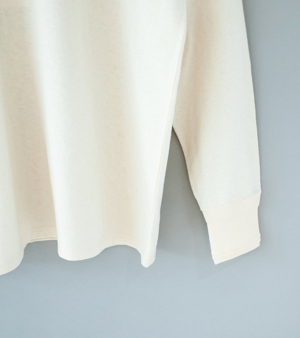 Taiga Takahashi 'Lot. 618 Side Henley Neck Shirt' (Ivory)