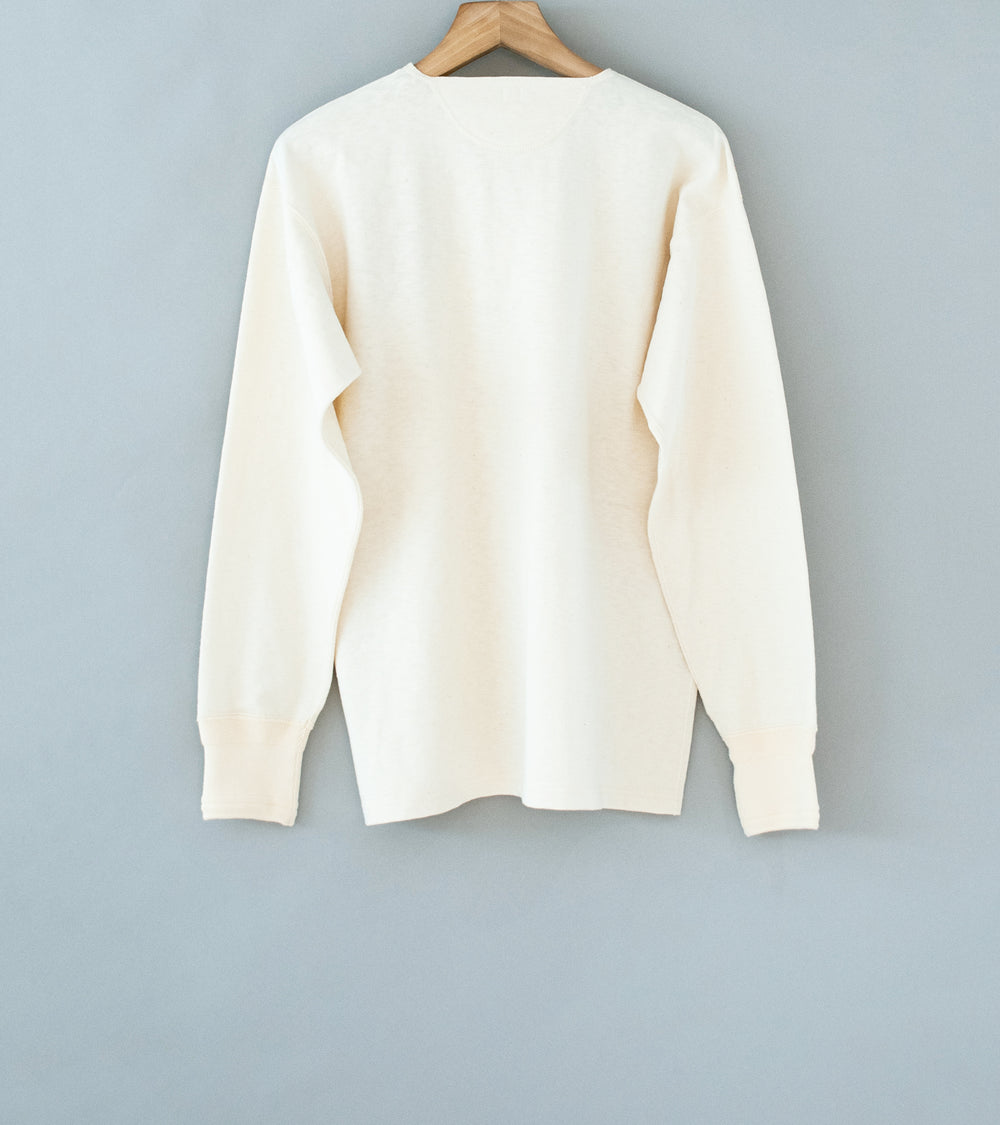 Taiga Takahashi 'Lot. 618 Side Henley Neck Shirt' (Ivory)