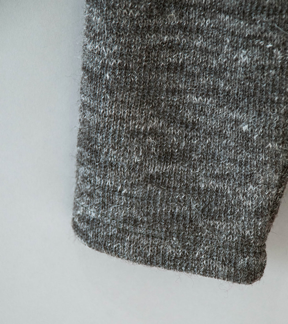 Lady White Co 'Linen Wool V-Neck' (Brown Melange)