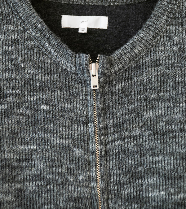 Lady White Co 'Zip Crewneck' (Charcoal Melange)