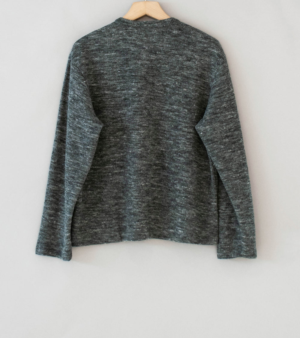 Lady White Co 'Zip Crewneck' (Charcoal Melange)