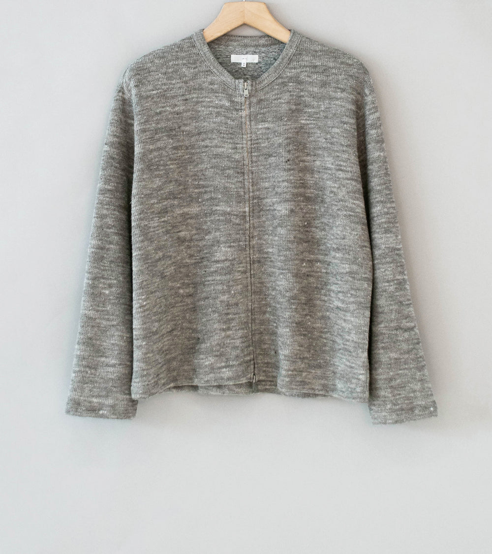 Lady White Co 'Zip Crewneck' (Grey Melange)