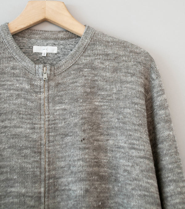 Lady White Co 'Zip Crewneck' (Grey Melange)