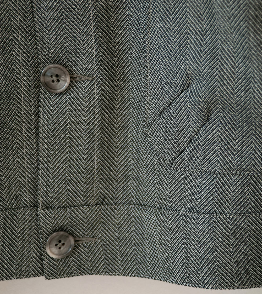 Oshin 'The Jimmy Cliff Jacket' (Grey Linen Herringbone Wool)