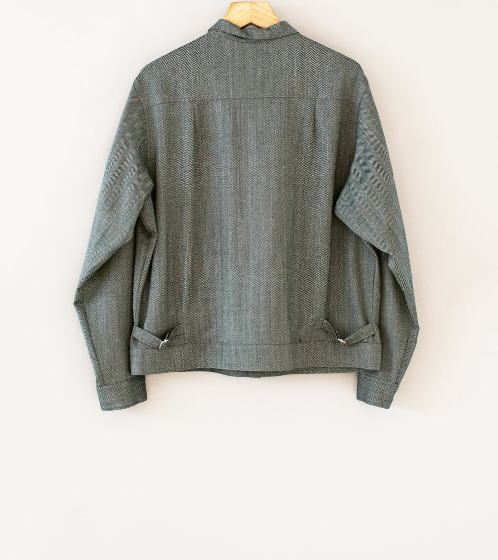 Oshin 'The Jimmy Cliff Jacket' (Grey Linen Herringbone Wool)