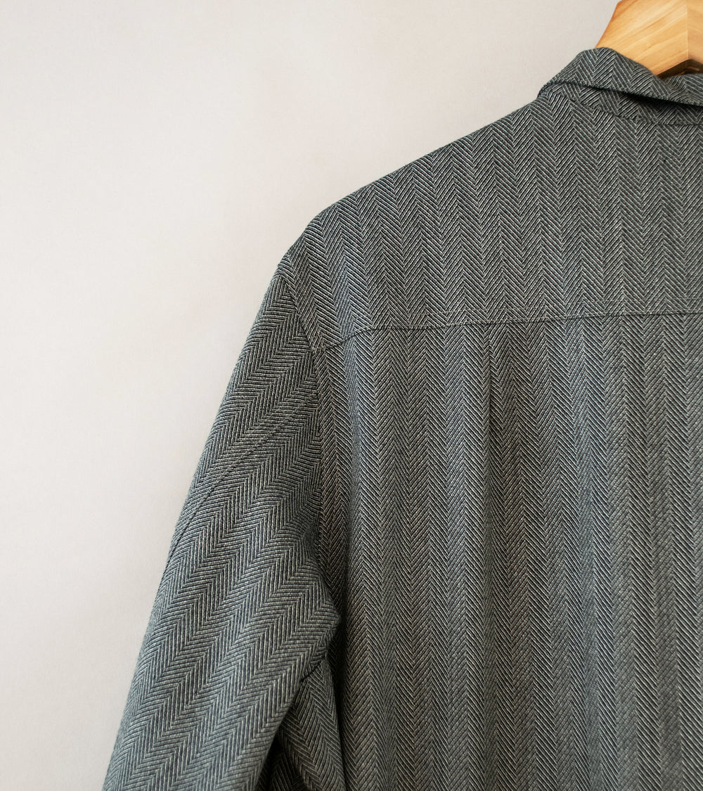 Oshin 'The Jimmy Cliff Jacket' (Grey Linen Herringbone Wool)