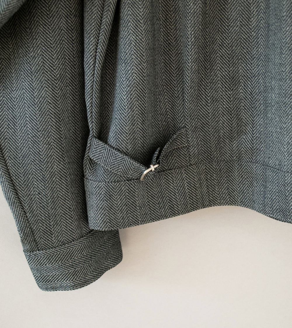 Oshin 'The Jimmy Cliff Jacket' (Grey Linen Herringbone Wool)