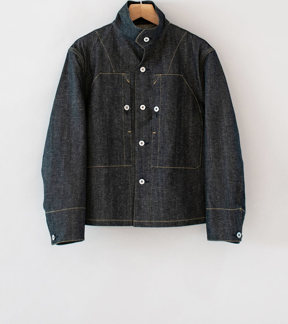 Taiga Takahashi 'Lot. 715 French Navy Mechanic Jacket' (Raw Indigo)