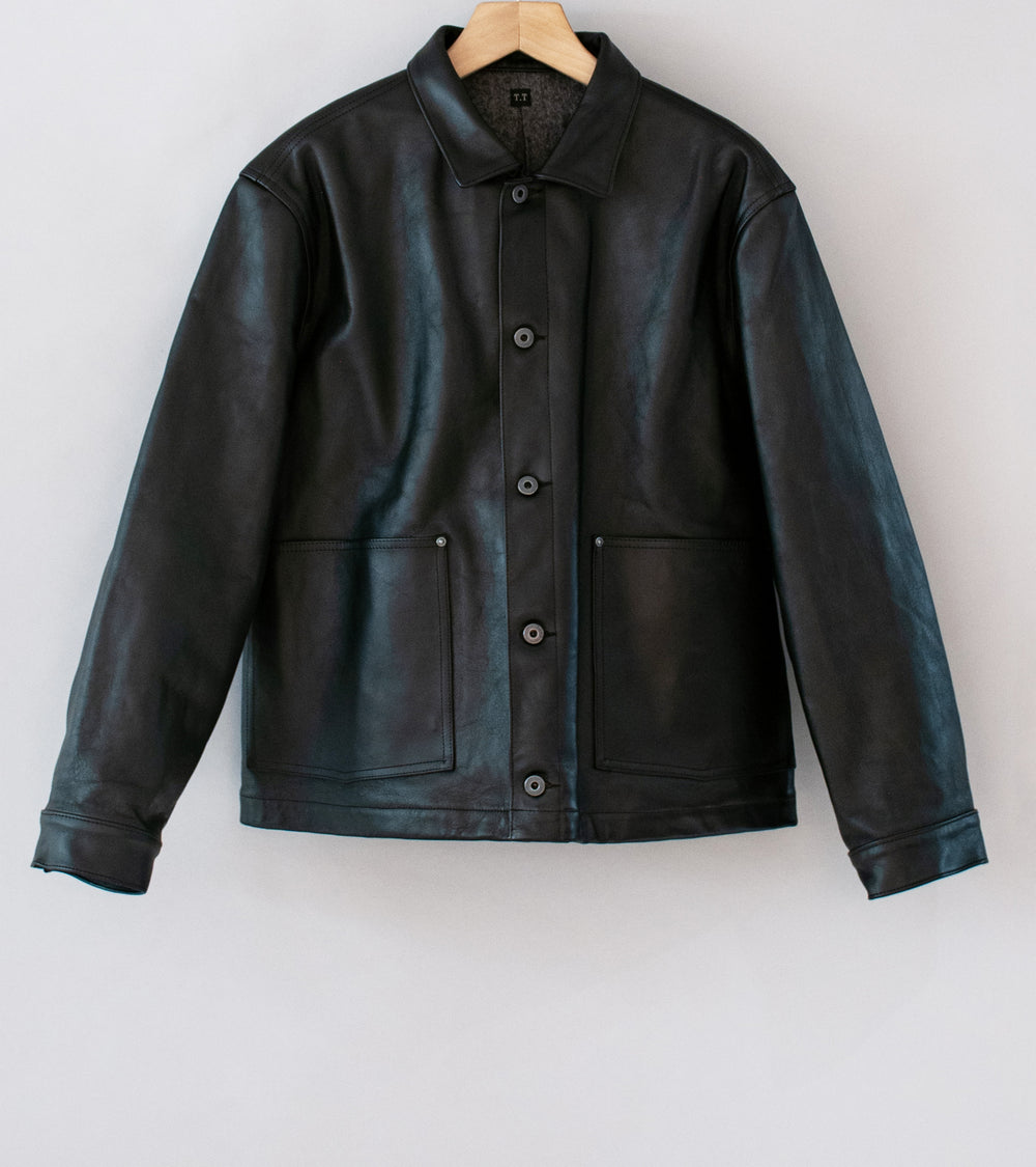 Taiga Takahashi 'Lot. 804 Leather Jacket 1930'S' (Black)