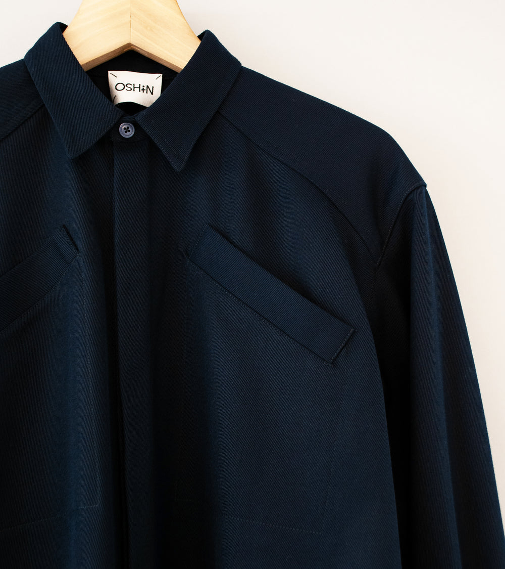 Oshin 'The Montana Shirt' (Navy Cotton Twill)