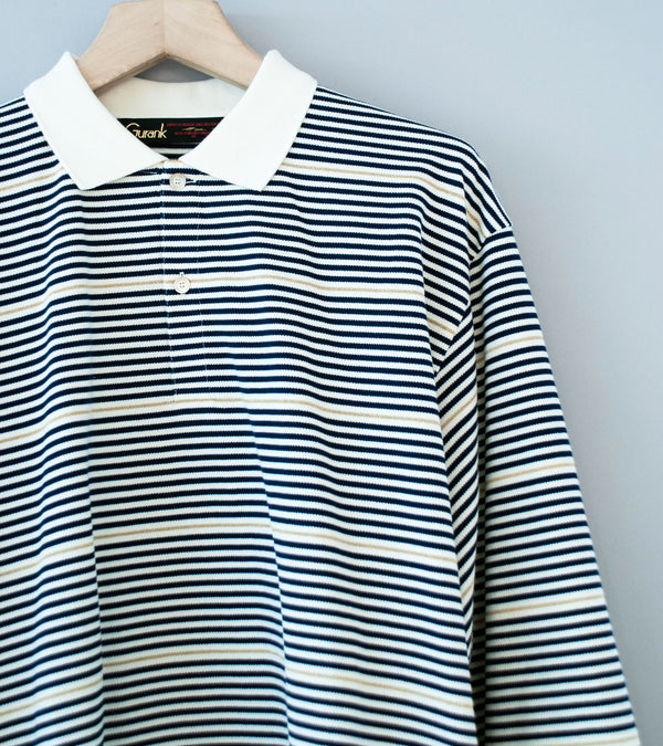 Gurank 'LS Border Polo Shirts' (Navy)