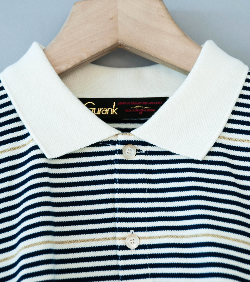 Gurank 'LS Border Polo Shirts' (Navy)