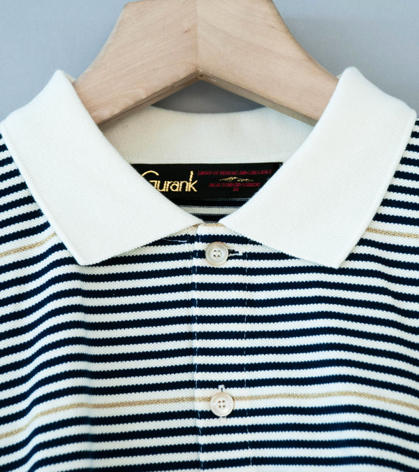 Gurank 'LS Border Polo Shirts' (Navy)