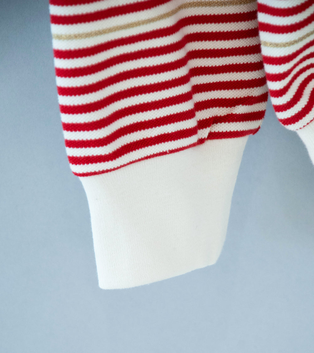 Gurank 'LS Border Polo Shirts' (Red)