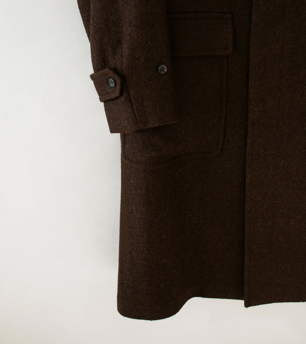 Gajiroc 'Alpaca Wool Raglan Coat' (Brown)
