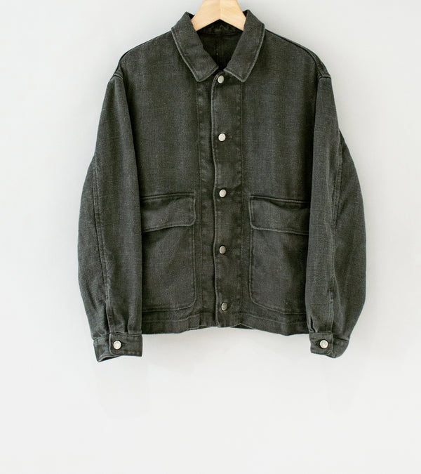 James Coward 'Replica Jacket' (Overdyed Charcoal Belgian Linen)