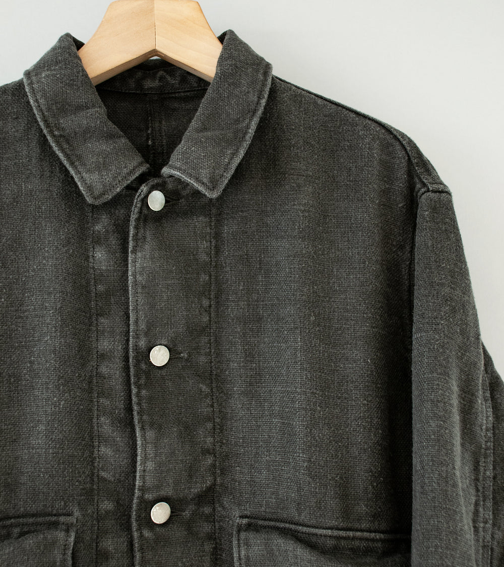 James Coward 'Replica Jacket' (Overdyed Charcoal Belgian Linen)