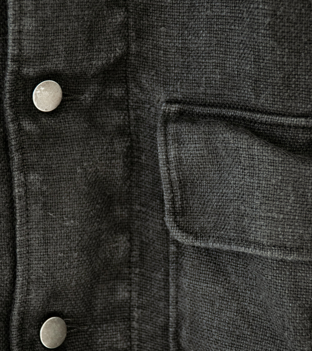 James Coward 'Replica Jacket' (Overdyed Charcoal Belgian Linen)