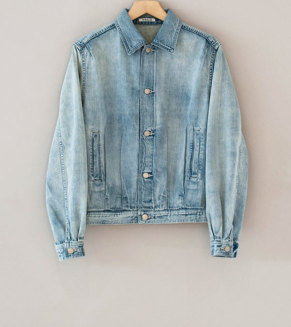 Auralee 'Faded Selvedge Light Denim Blouson' (Light Indigo) – C'H'C'M'