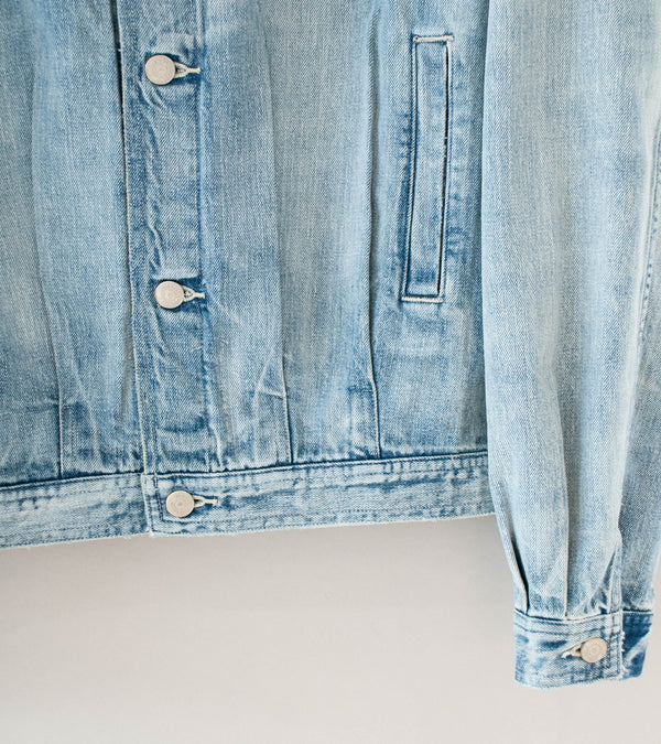 Auralee 'Faded Selvedge Light Denim Blouson' (Light Indigo) – C'H'C'M'