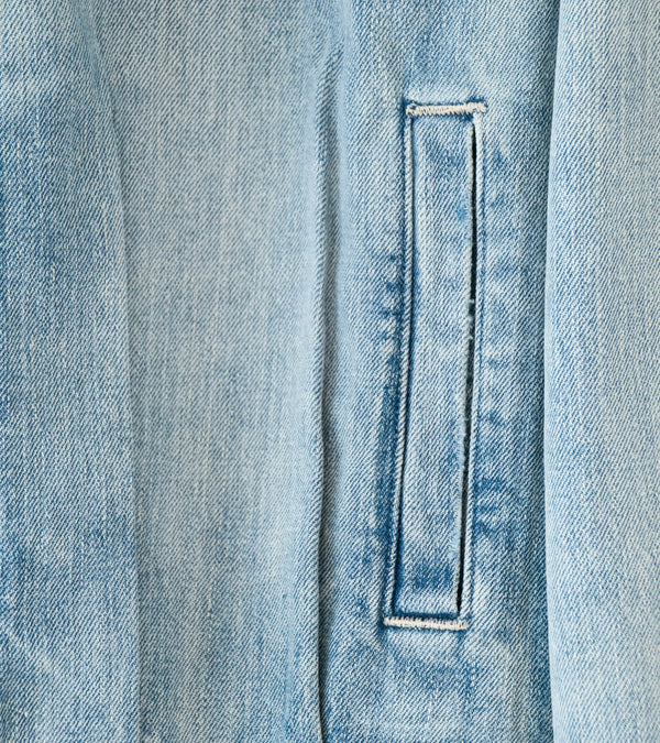 Auralee 'Faded Selvedge Light Denim Blouson' (Light Indigo)
