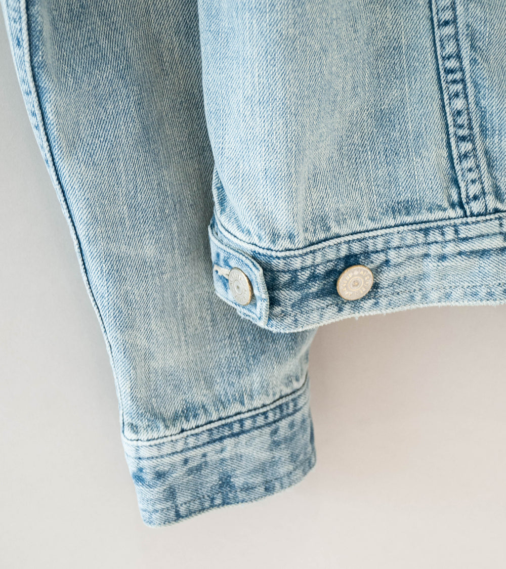 Auralee 'Faded Selvedge Light Denim Blouson' (Light Indigo)