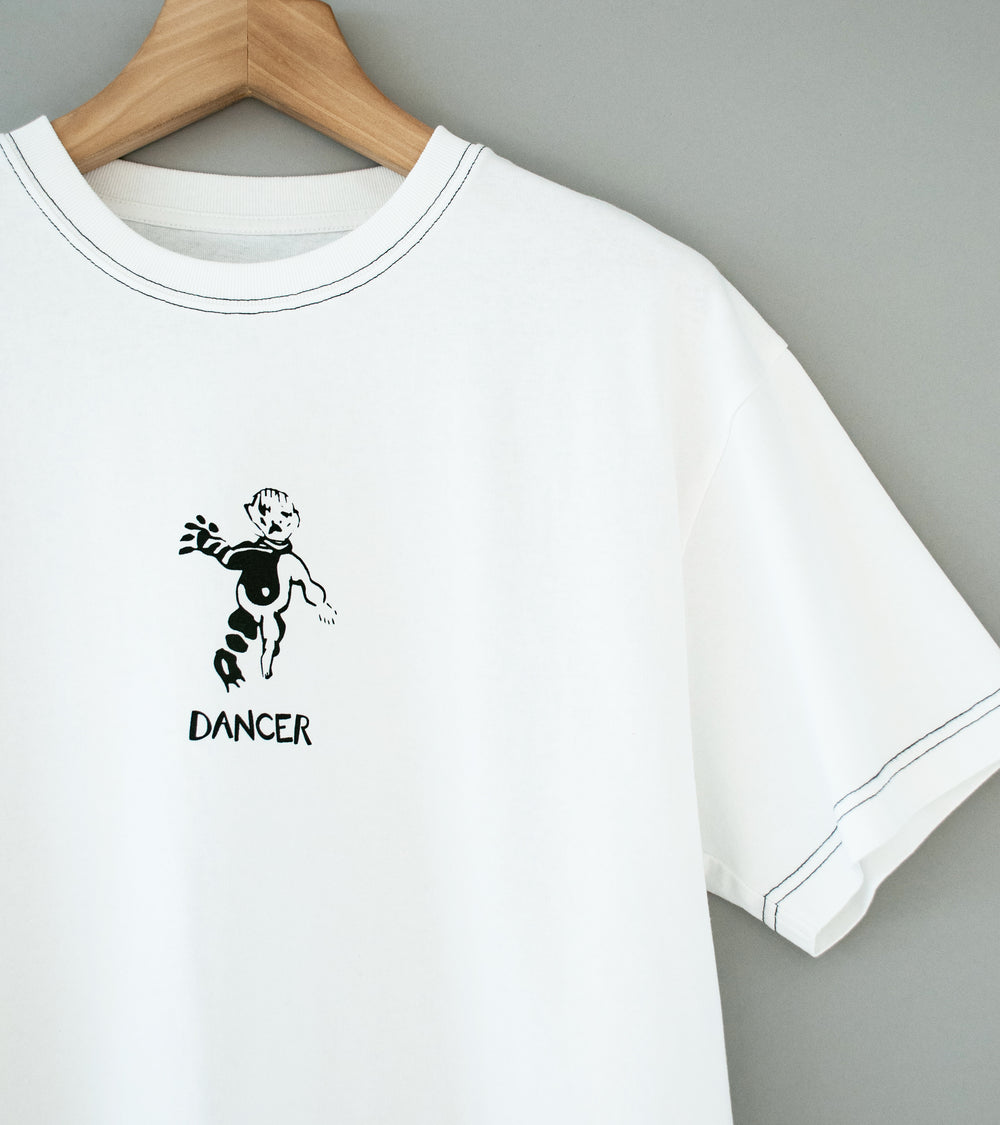Dancer 'OG Logo Tee' (White / Black Stitch)