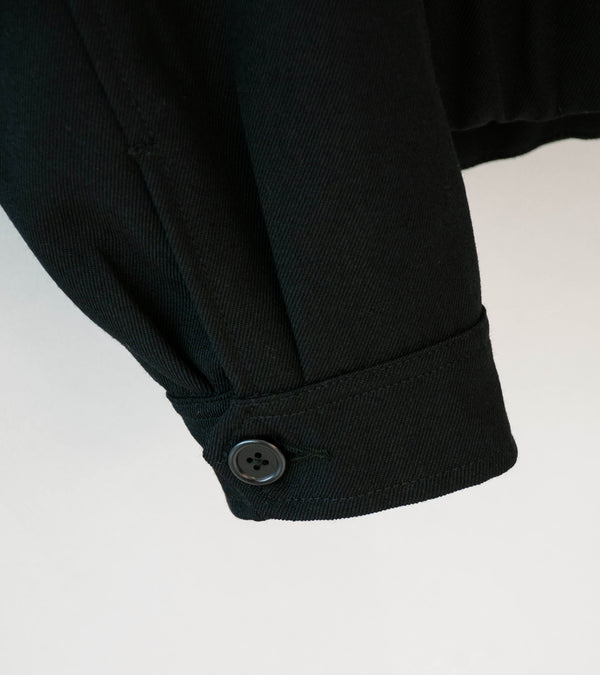 James Coward 'Machine Jacket' (Black Wool Gabardine)