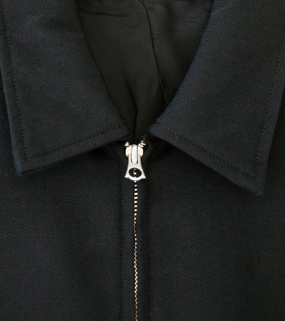James Coward 'Machine Jacket' (Black Wool Gabardine)