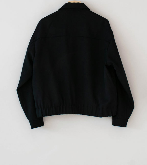 James Coward 'Machine Jacket' (Black Wool Gabardine)