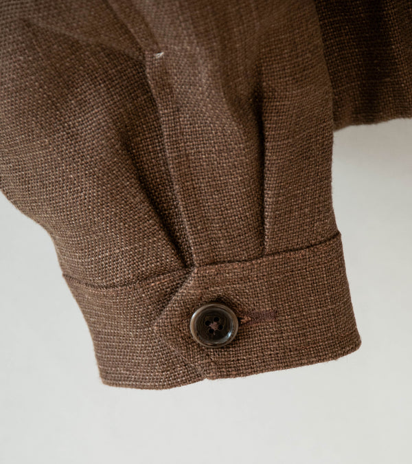 James Coward 'Machine Jacket' (Brown Belgian Linen)