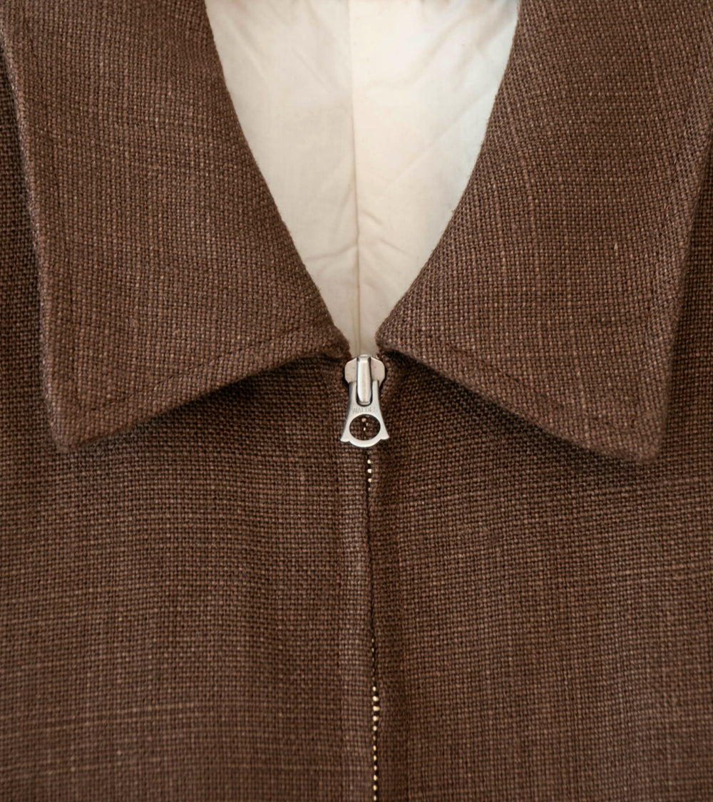James Coward 'Machine Jacket' (Brown Belgian Linen)