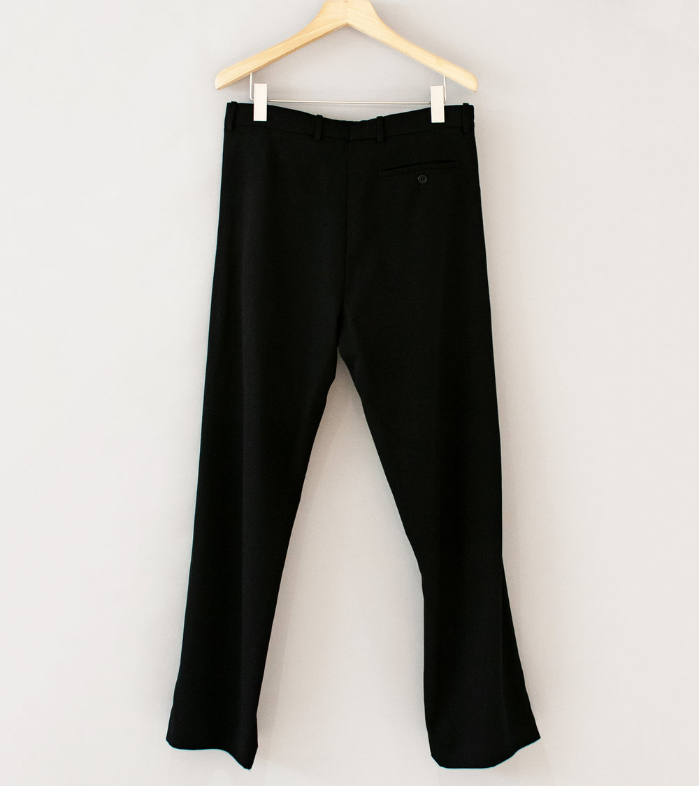 Meta Campania 'Gilles Straight Leg Formal Trousers' (Black Tropical Wool Twill)