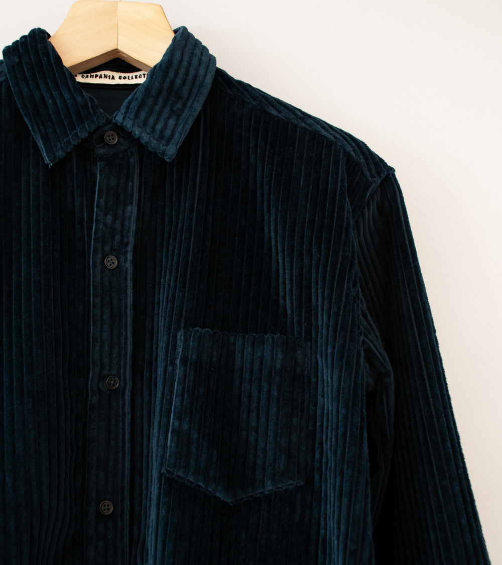 Meta Campania 'Pablo Unlined Exaggerated Wale Shirt' (Midnight Blue Cotton Corduroy)