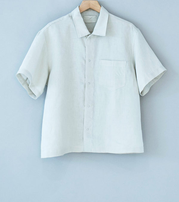 James Coward 'Sundown Shirt' (Light Grey Lightweight Belgian Linen)