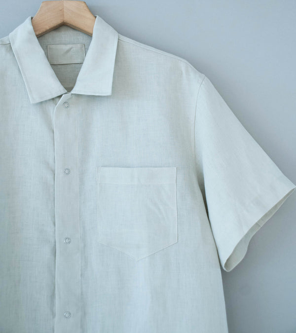 James Coward 'Sundown Shirt' (Light Grey Lightweight Belgian Linen)
