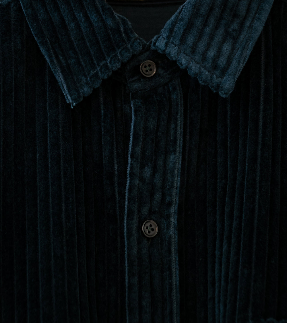 Meta Campania 'Pablo Unlined Exaggerated Wale Shirt' (Midnight Blue Cotton Corduroy)