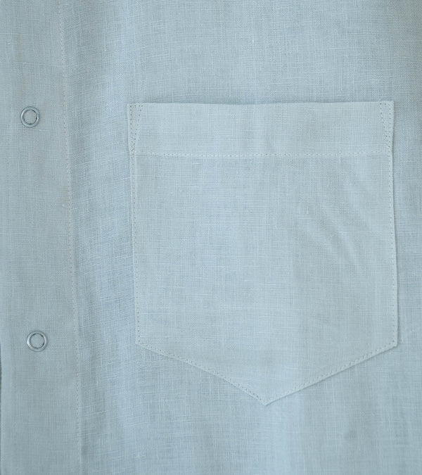 James Coward 'Sundown Shirt' (Light Grey Lightweight Belgian Linen)
