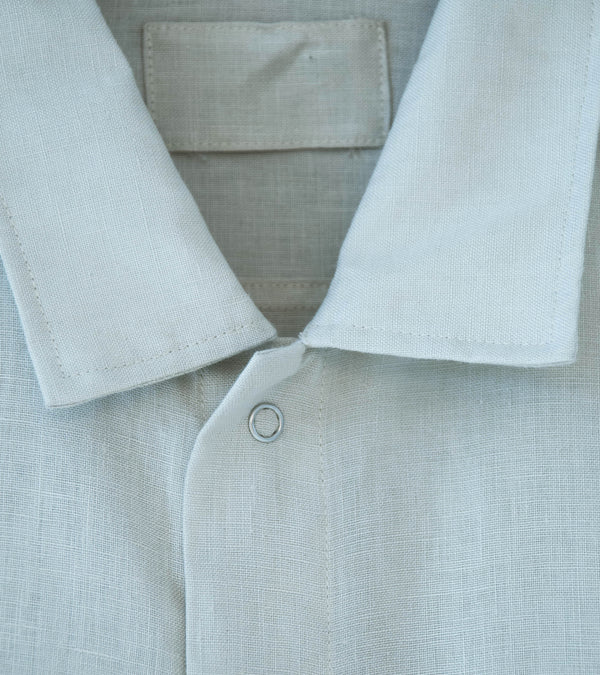 James Coward 'Sundown Shirt' (Light Grey Lightweight Belgian Linen)