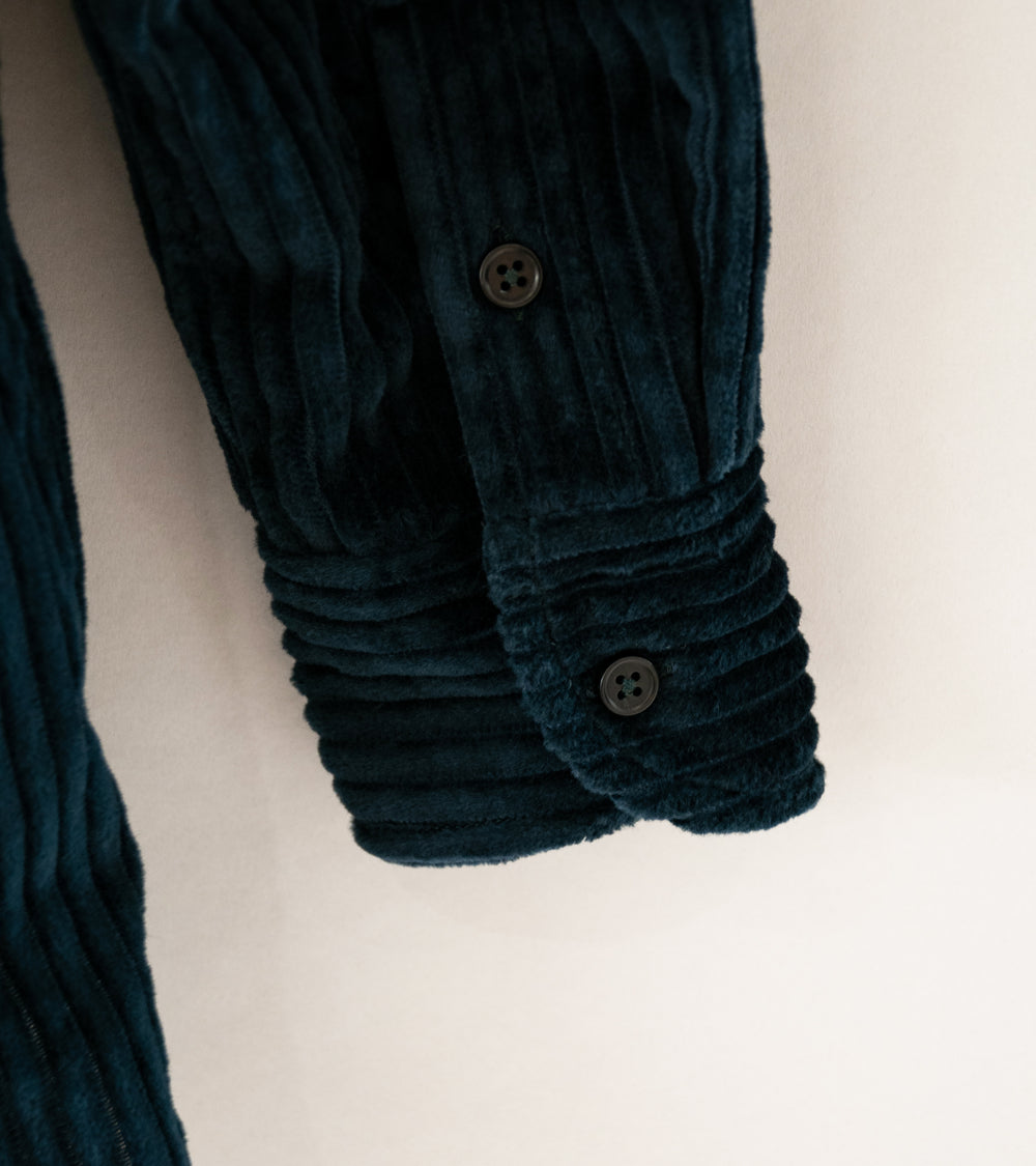 Meta Campania 'Pablo Unlined Exaggerated Wale Shirt' (Midnight Blue Cotton Corduroy)